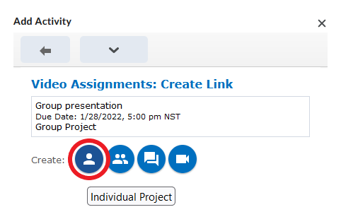 Video Assignment: Individual project icon